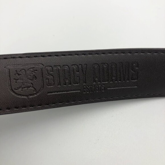 Stacy Adams Men's Burgundy Brown Geniune Leather Belt 46 Inch - Picture 4 of 11